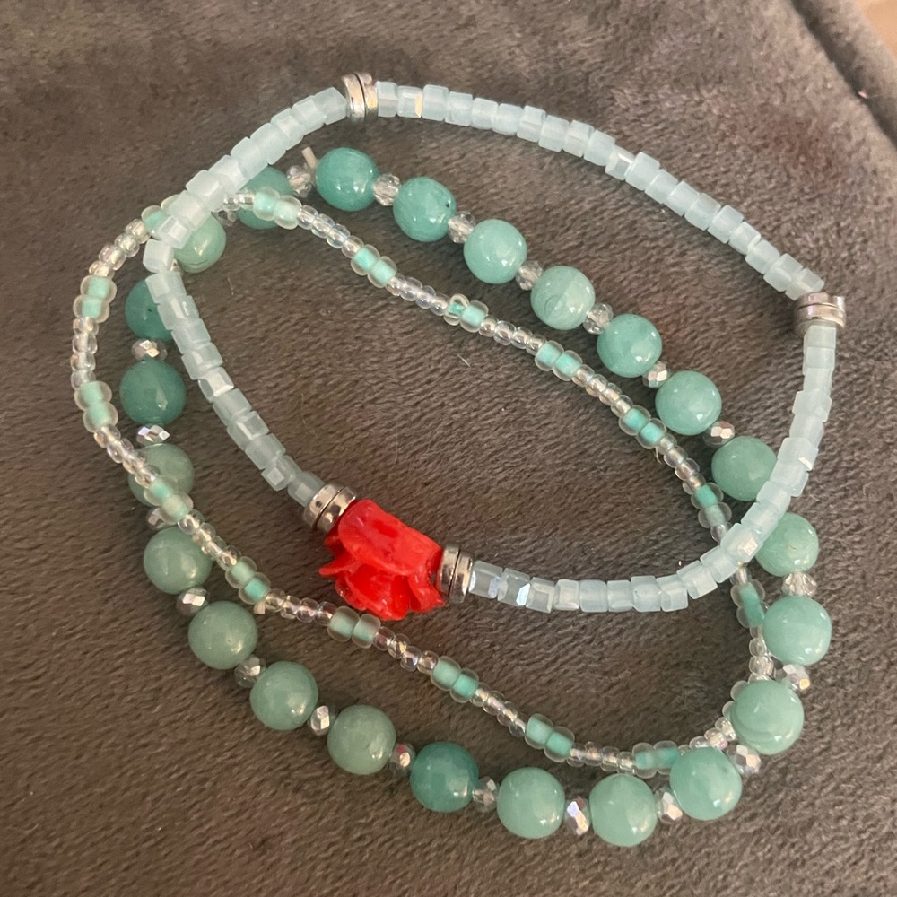 Handmade Triple Rose Bracelet